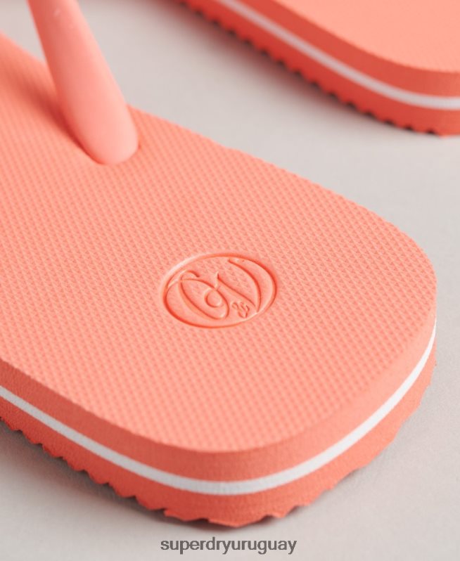 uy Superdry mujer chanclas clásicas antiguas coral DT2N8Z4397 zapatos