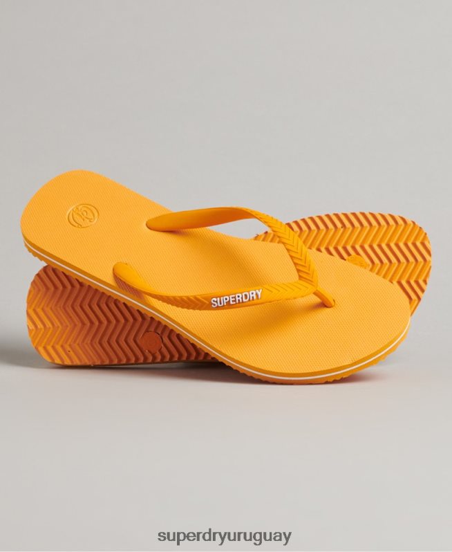 uy Superdry mujer chanclas clásicas antiguas oro DT2N8Z4361 zapatos