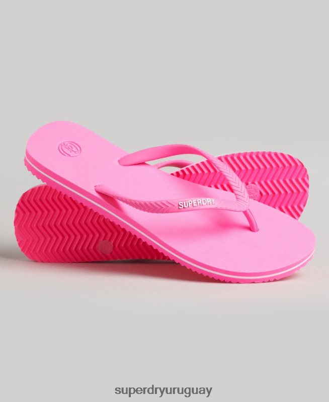 uy Superdry mujer chanclas clásicas antiguas rosa DT2N8Z4382 zapatos