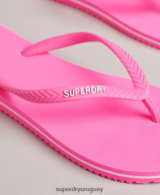 uy Superdry mujer chanclas clásicas antiguas rosa DT2N8Z4382 zapatos