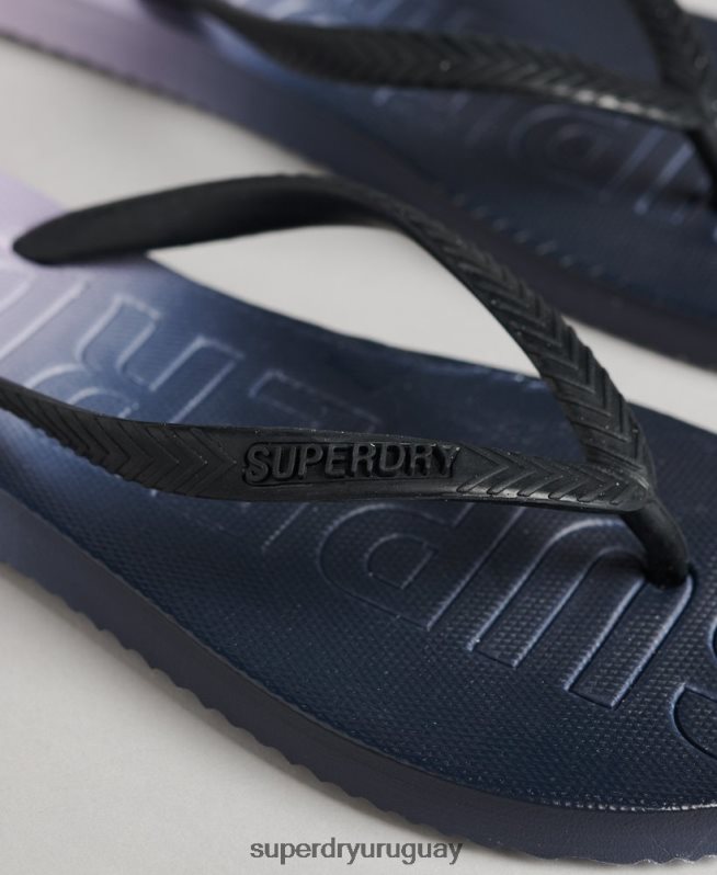 uy Superdry mujer chanclas con tinte de código Armada DT2N8Z6690 zapatos