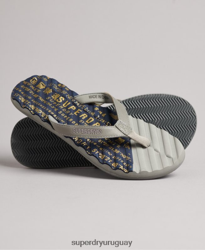 uy Superdry mujer chanclas de natación premium negro DT2N8Z6726 zapatos