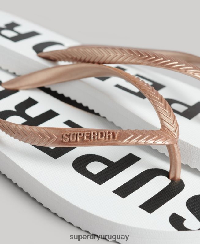 uy Superdry mujer chanclas deportivas code core blanco DT2N8Z4371 zapatos