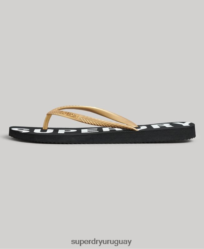 uy Superdry mujer chanclas deportivas code core negro DT2N8Z4353 zapatos
