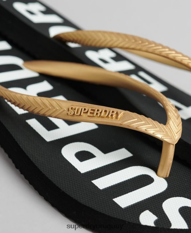 uy Superdry mujer chanclas deportivas code core negro DT2N8Z4353 zapatos