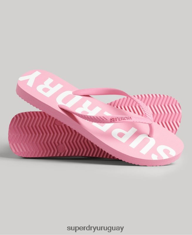uy Superdry mujer chanclas deportivas code core rosa DT2N8Z4366 zapatos