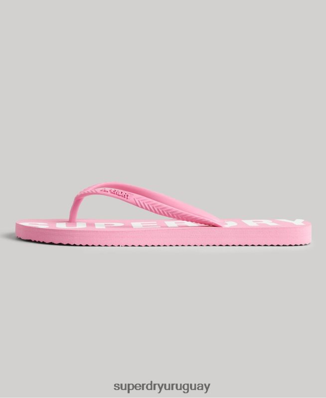 uy Superdry mujer chanclas deportivas code core rosa DT2N8Z4366 zapatos