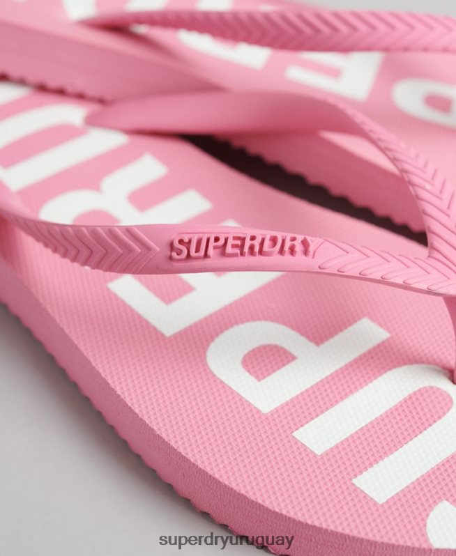 uy Superdry mujer chanclas deportivas code core rosa DT2N8Z4366 zapatos
