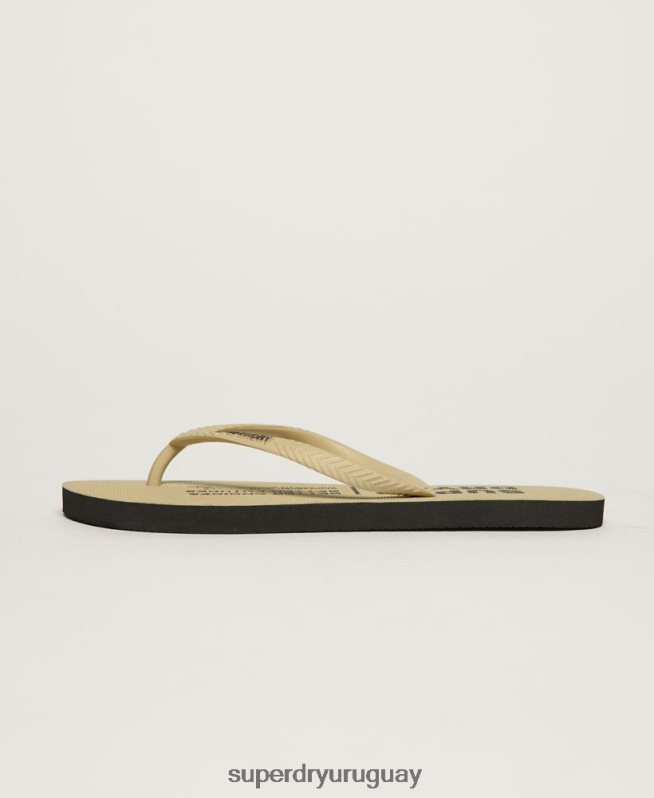 uy Superdry mujer chanclas veganas crema DT2N8Z4360 zapatos