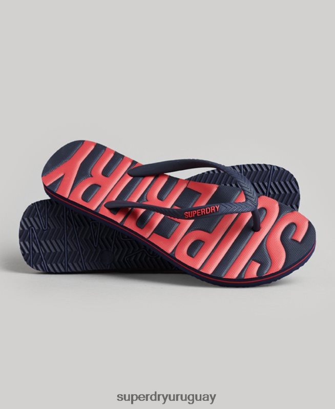 uy Superdry mujer chanclas veganas vintage Armada DT2N8Z4389 zapatos