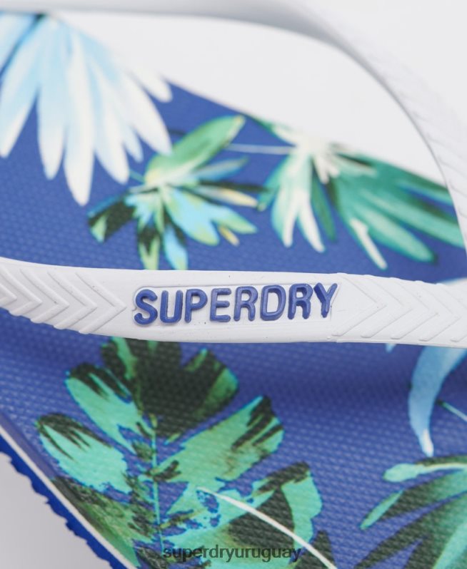 uy Superdry mujer chanclas vintage clásicas azul DT2N8Z6770 zapatos