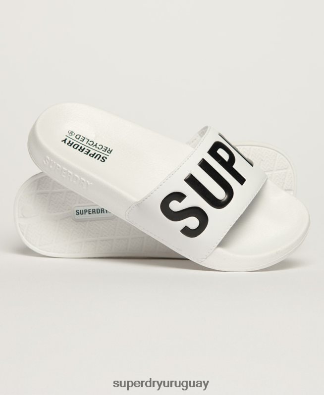 uy Superdry mujer Deslizadores de grupo de núcleo de código blanco DT2N8Z4346 zapatos