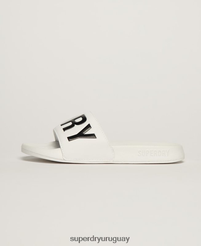 uy Superdry mujer Deslizadores de grupo de núcleo de código blanco DT2N8Z4346 zapatos