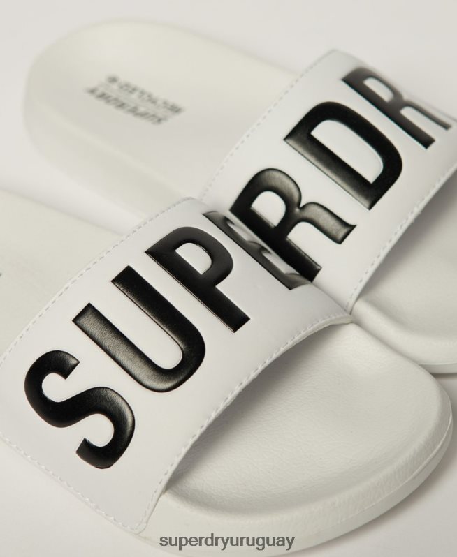 uy Superdry mujer Deslizadores de grupo de núcleo de código blanco DT2N8Z4346 zapatos