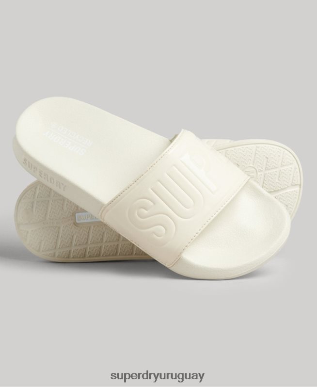 uy Superdry mujer Deslizadores de grupo de núcleo de código crema DT2N8Z4390 zapatos