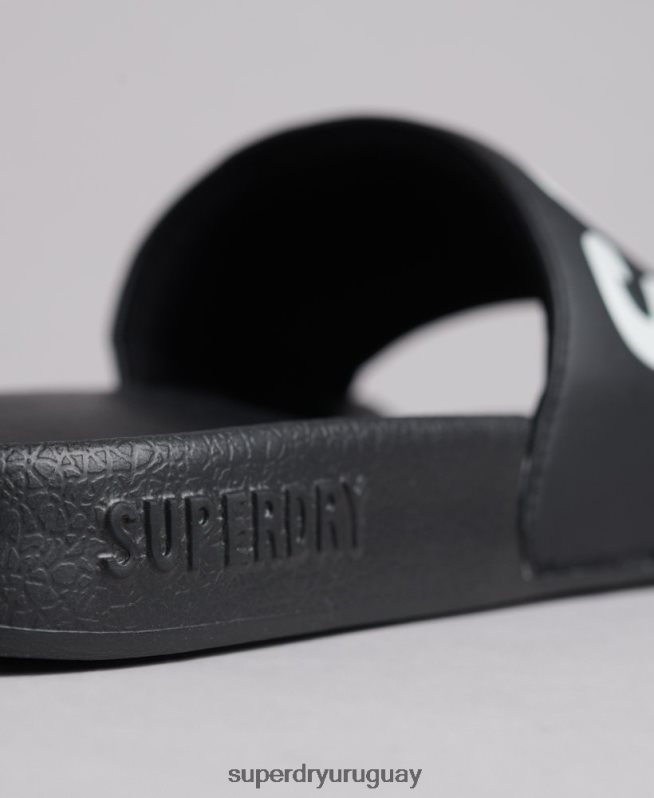 uy Superdry mujer Deslizadores de grupo de núcleo de código negro DT2N8Z4385 zapatos