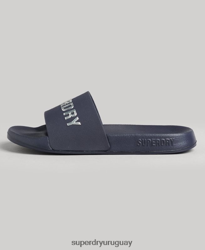 uy Superdry mujer chanclas de piscina con logo de código Armada DT2N8Z4392 zapatos