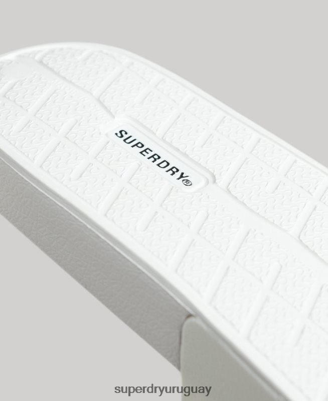 uy Superdry mujer chanclas de piscina con logo de código blanco DT2N8Z4369 zapatos