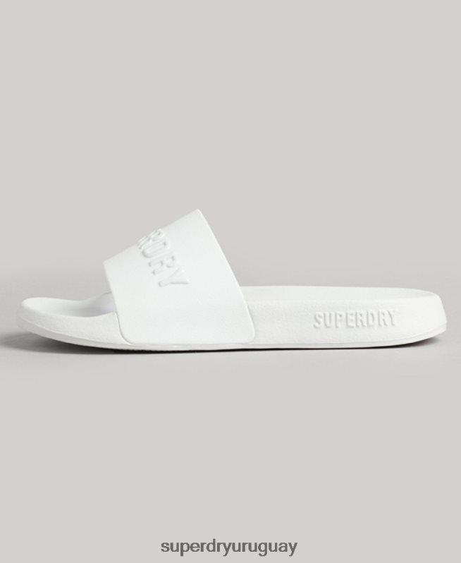 uy Superdry mujer chanclas de piscina con logo de código blanco DT2N8Z4379 zapatos