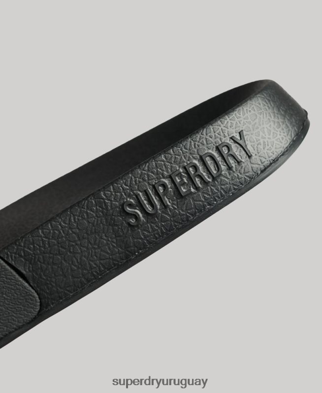 uy Superdry mujer chanclas de piscina con logo de código negro DT2N8Z4345 zapatos