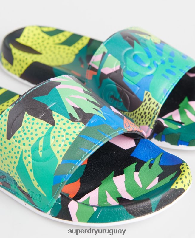 uy Superdry mujer chanclas de playa con estampado integral multi DT2N8Z6782 zapatos