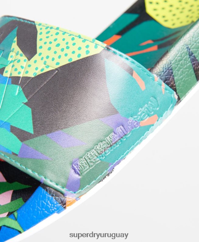 uy Superdry mujer chanclas de playa con estampado integral multi DT2N8Z6782 zapatos