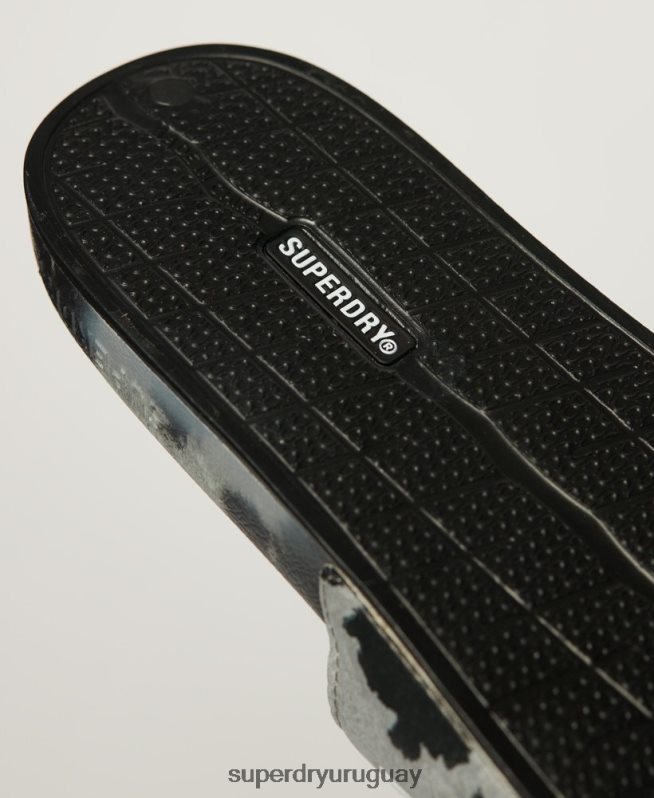 uy Superdry mujer chanclas veganas tie dye negro DT2N8Z2003 zapatos
