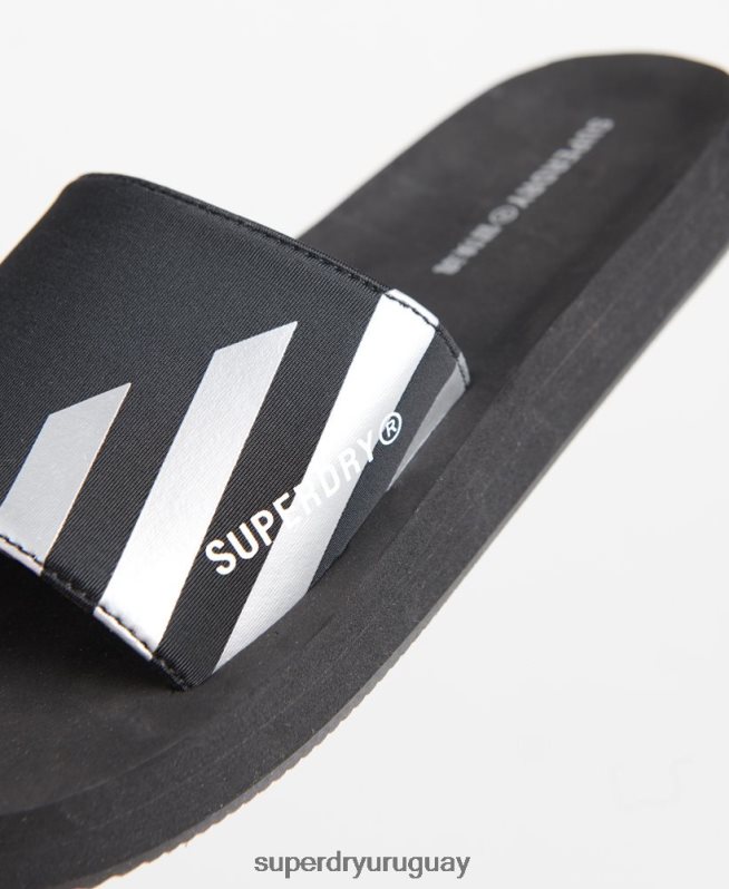 uy Superdry mujer deslizadores de deporte de natación negro DT2N8Z4207 zapatos