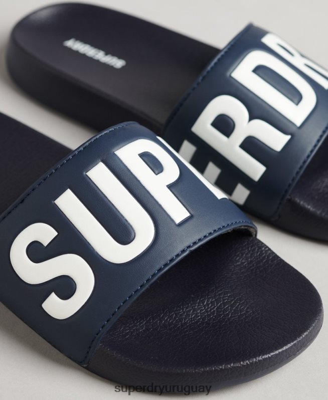 uy Superdry mujer deslizadores de piscina central Armada DT2N8Z4370 zapatos