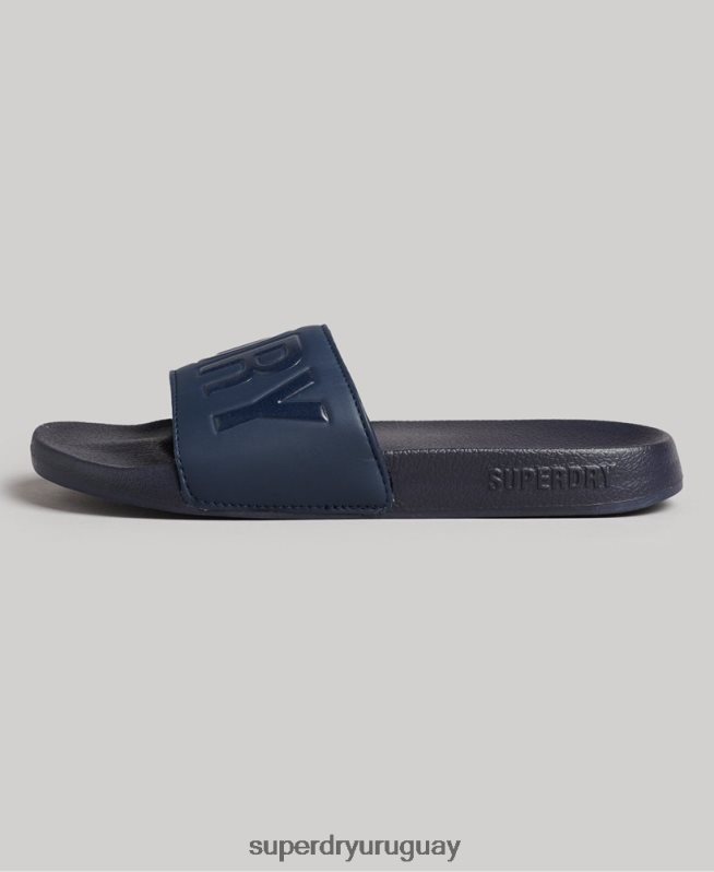 uy Superdry mujer deslizadores de piscina central Armada DT2N8Z4381 zapatos