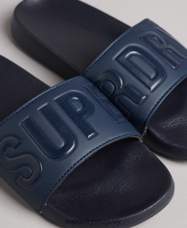 uy Superdry mujer deslizadores de piscina central Armada DT2N8Z4381 zapatos