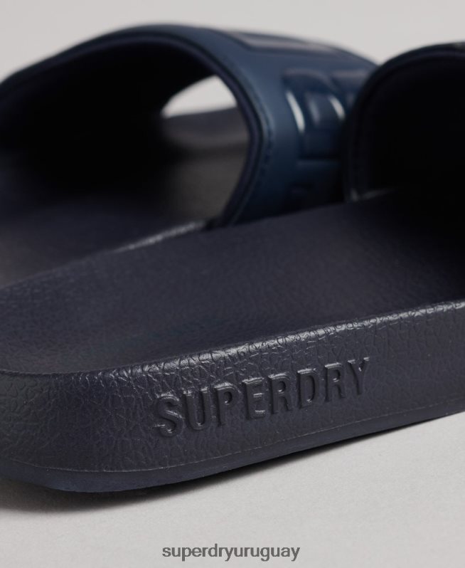 uy Superdry mujer deslizadores de piscina central Armada DT2N8Z4381 zapatos