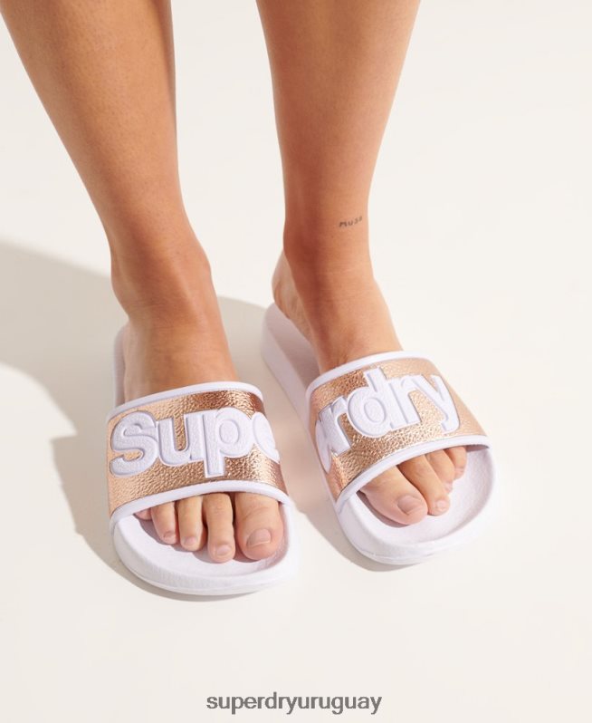 uy Superdry mujer deslizadores de piscina eva 2.0 rosa DT2N8Z6777 zapatos