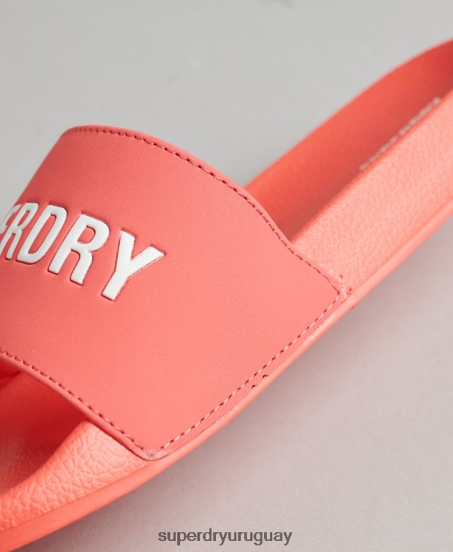 uy Superdry mujer deslizadores de piscina moldeados gráficos coral DT2N8Z4411 zapatos