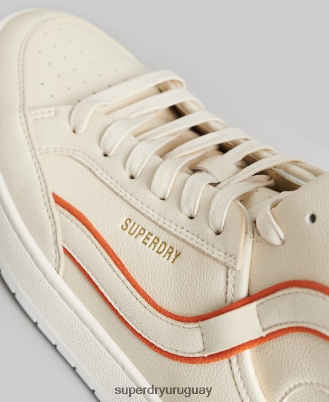 uy Superdry mujer tenis altos vintage vegan basket beige DT2N8Z6730 zapatos