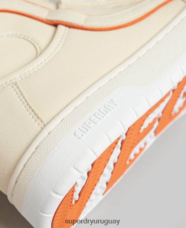 uy Superdry mujer tenis altos vintage vegan basket beige DT2N8Z6730 zapatos
