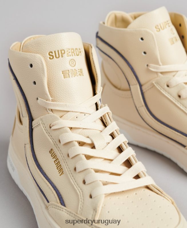 uy Superdry mujer tenis altos vintage vegan basket desnudo DT2N8Z6729 zapatos