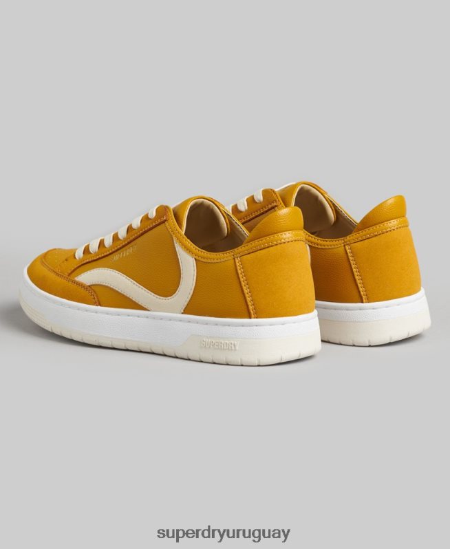 uy Superdry mujer tenis bajos vintage vegan basket amarillo DT2N8Z6576 zapatos