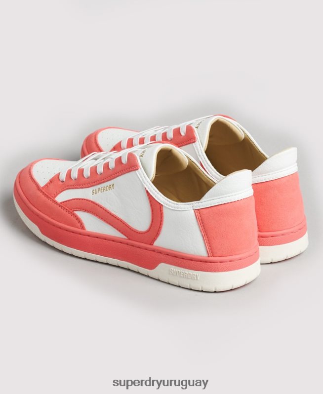 uy Superdry mujer tenis bajos vintage vegan basket coral DT2N8Z6732 zapatos