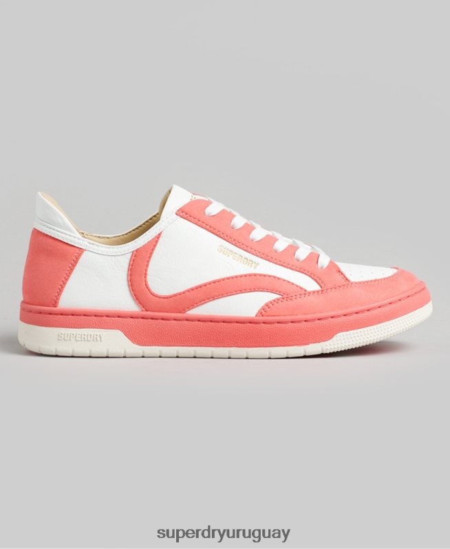 uy Superdry mujer tenis bajos vintage vegan basket coral DT2N8Z6732 zapatos
