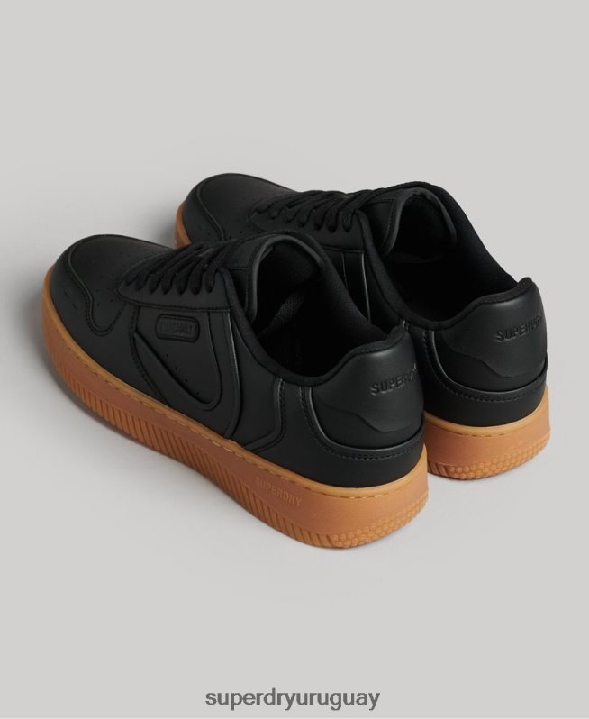 uy Superdry mujer zapatillas deportivas veganas gruesas negro DT2N8Z4349 zapatos