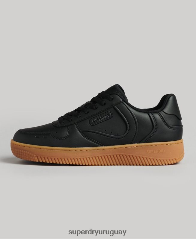 uy Superdry mujer zapatillas deportivas veganas gruesas negro DT2N8Z4349 zapatos