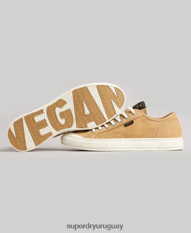 uy Superdry mujer tenis bajos veganos vintage con vulc sintético beige DT2N8Z4347 zapatos