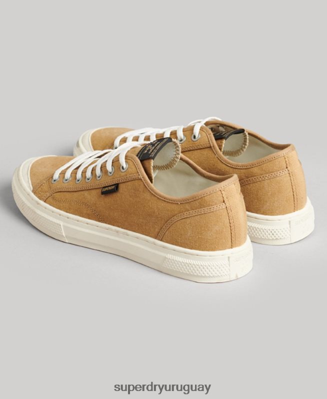 uy Superdry mujer tenis bajos veganos vintage con vulc sintético beige DT2N8Z4347 zapatos