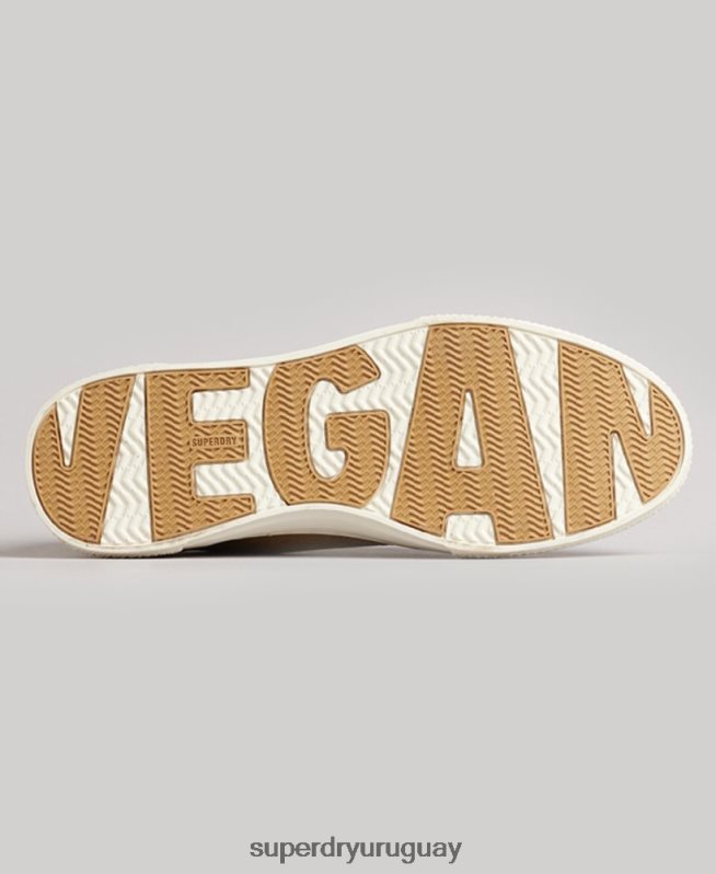 uy Superdry mujer tenis bajos veganos vintage con vulc sintético beige DT2N8Z4347 zapatos