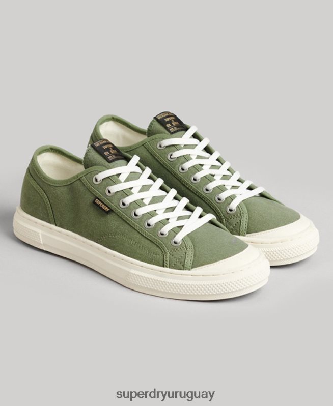 uy Superdry mujer tenis bajos veganos vintage con vulc sintético verde DT2N8Z4423 zapatos