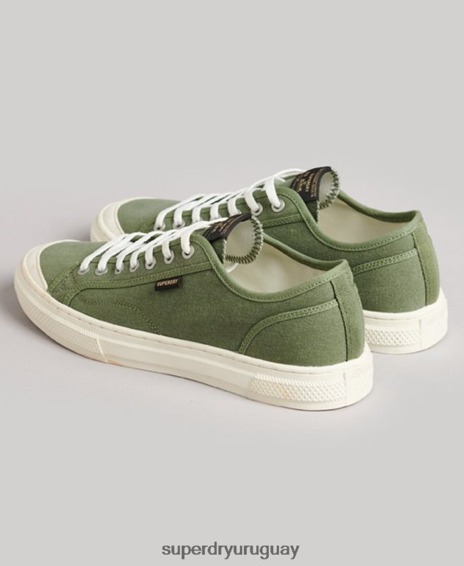 uy Superdry mujer tenis bajos veganos vintage con vulc sintético verde DT2N8Z4423 zapatos