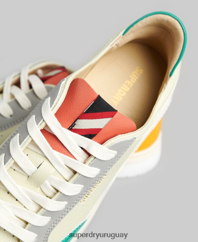 uy Superdry mujer tenis bajos vintage vegan basket amarillo DT2N8Z4356 zapatos