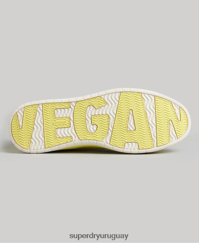 uy Superdry mujer tenis bajos vintage vegan basket amarillo DT2N8Z4421 zapatos