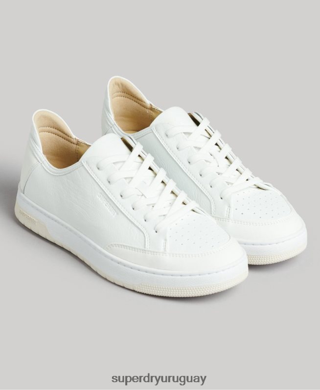 uy Superdry mujer tenis bajos vintage vegan basket blanco DT2N8Z4365 zapatos